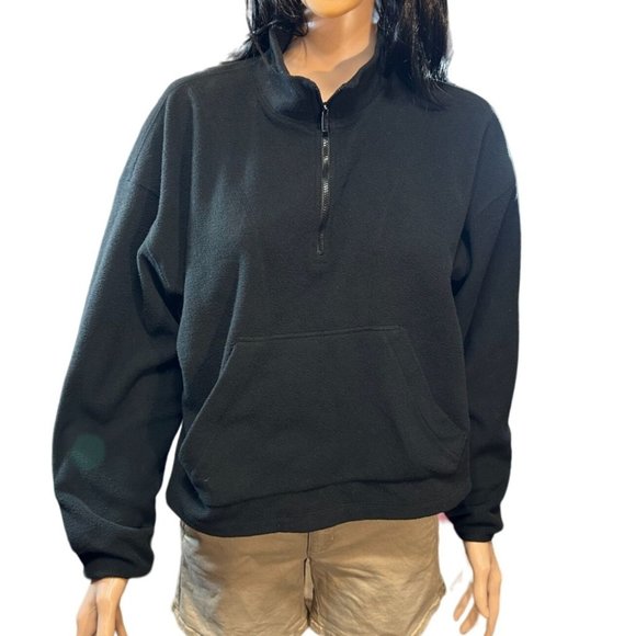 PINK Victoria's Secret Tops - (5 for $25) Victoria's Secret Pink Fleece Half Zip Pullover in Black size Medium